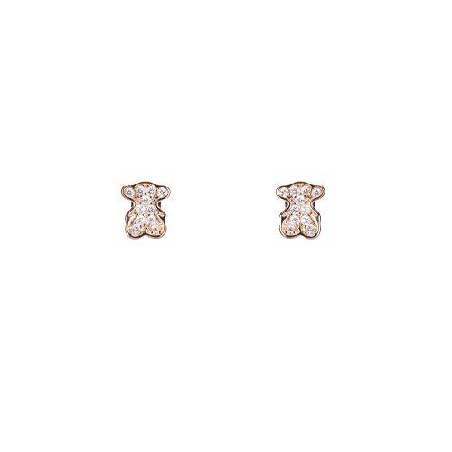 Rose gold plated sterling silver kids earings. 