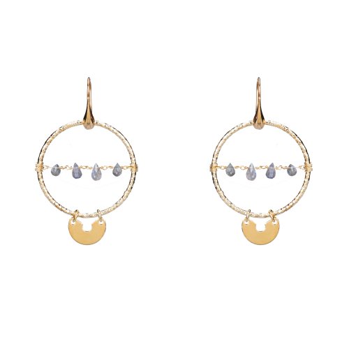 Yellow gold plated sterling silver earrings.