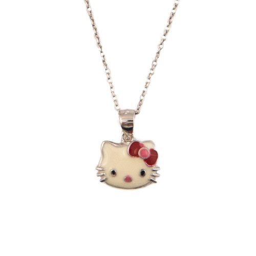 Sterling silver  children's necklace with ''hello kitty'' charm.