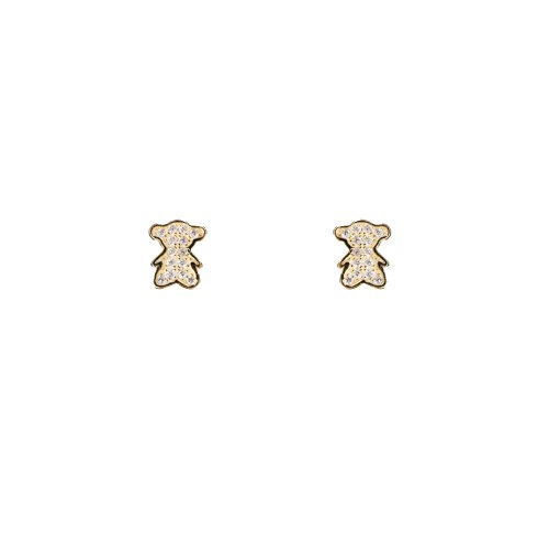 Yellow and rose  gold plated sterling silver kids earrings.